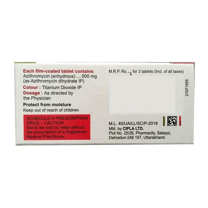 Azomycin 500mg Tablet 3'S