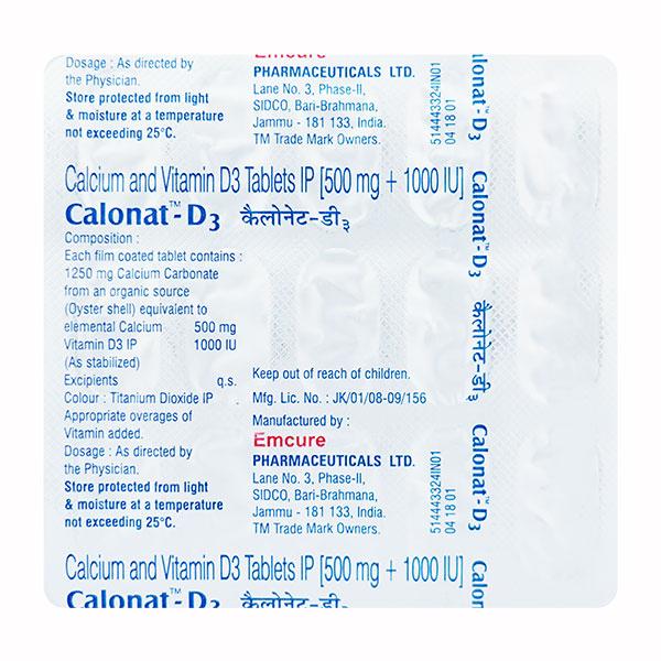 Calonat D3 Tablet 15'S