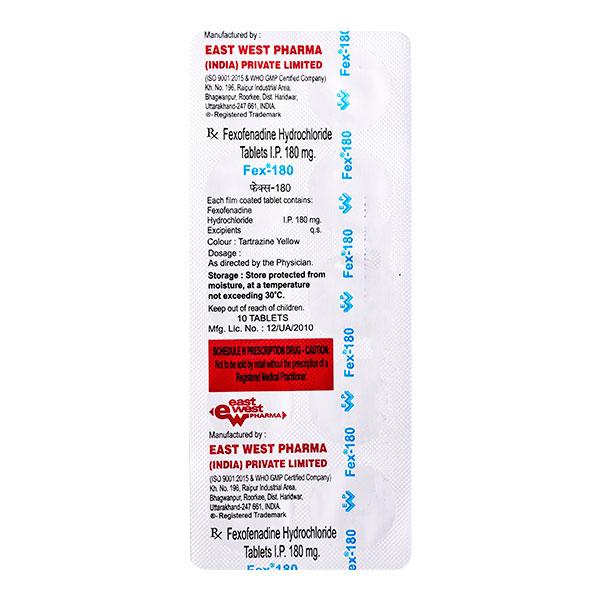 FEX 180mg Tablet 10'S