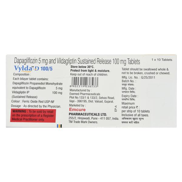 VYLDA D 5/100 Tablet 10's