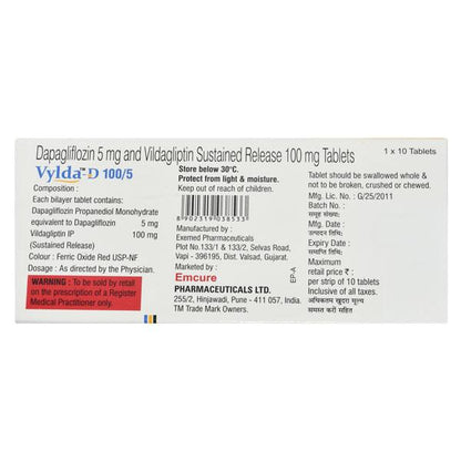 VYLDA D 5/100 Tablet 10's