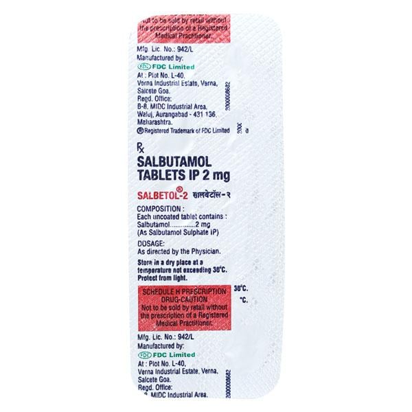 Salbetol 2mg Tablet 10'S