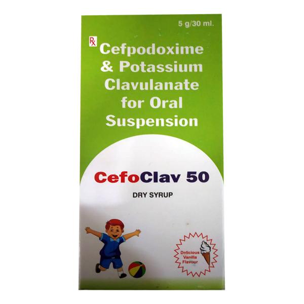 Cefoclav 50 Delicious Vanilla Flavour Dry Syrup 30ml