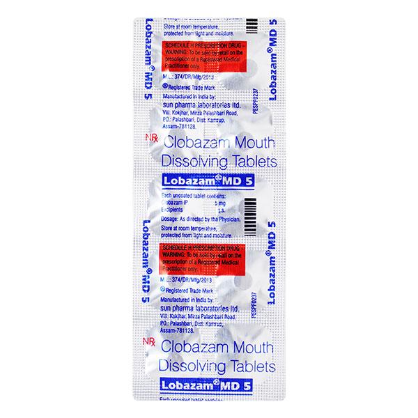 Lobazam MD 5mg Tablet 10'S