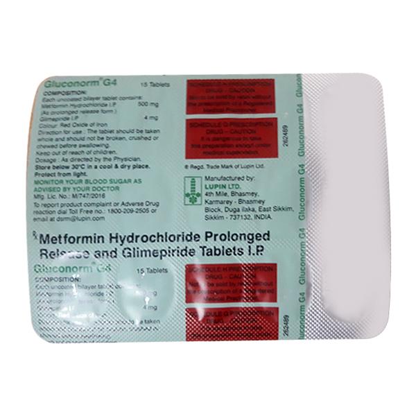 Gluconorm G4 Tablet 15'S