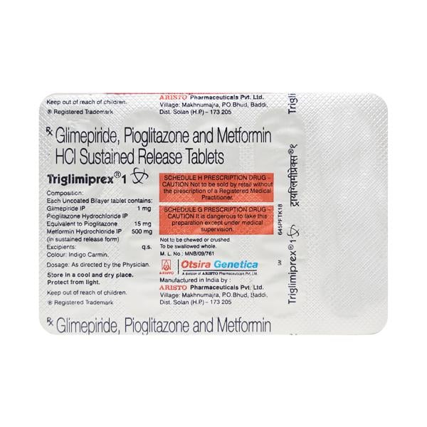 Triglimiprex 1mg Tablet 10'S