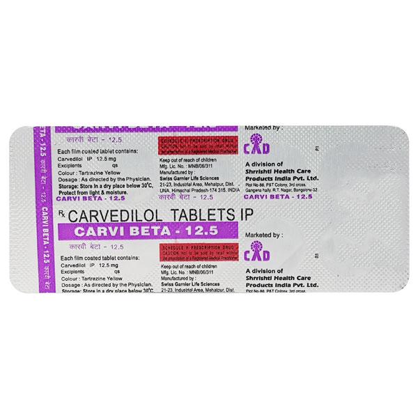 Carvi Beta 12.5mg Tablet 10'S