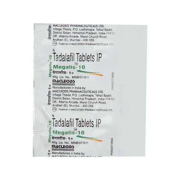 Megalis 10mg Tablet 4'S