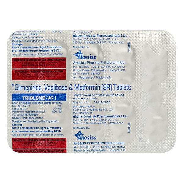 TRIBLEND VG 1mg Tablet 10's
