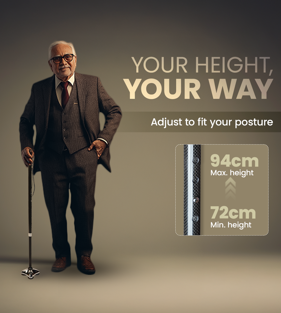 AGEasy Pivot Explorer Carbon Walking Stick