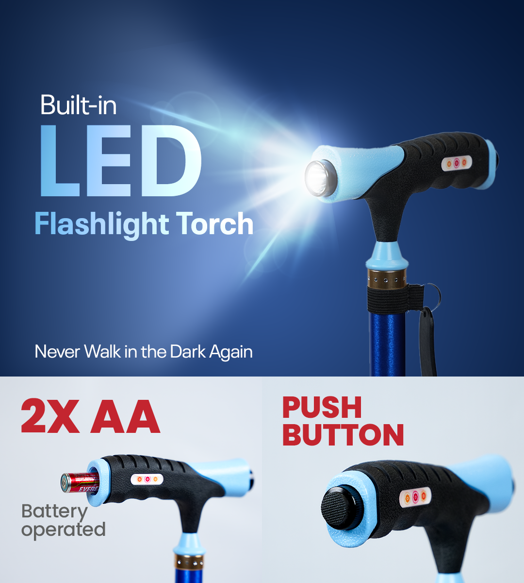 Multibase Flex Walking Stick