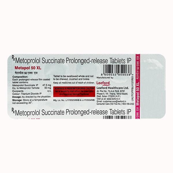 METAPOL XL 50mg Tablet 10's