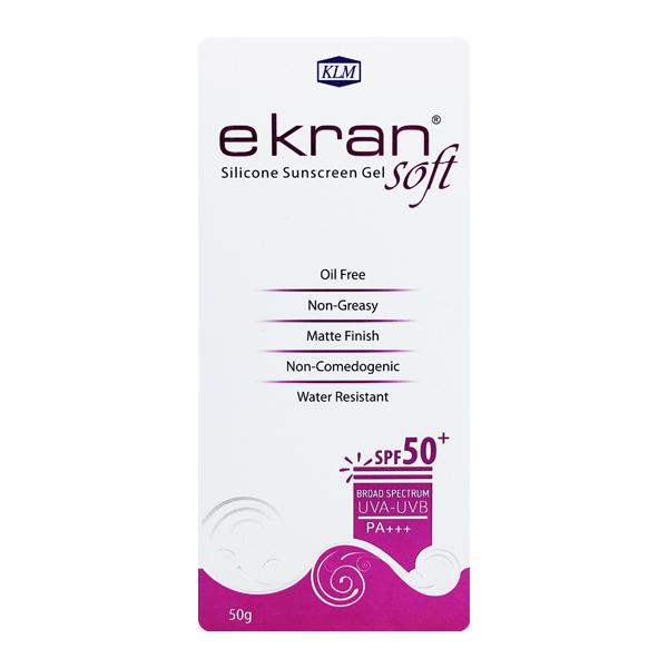 Ekran Soft SPF 50+ UVA-UVB PA+++Silicon Sunscreen Gel 50gm