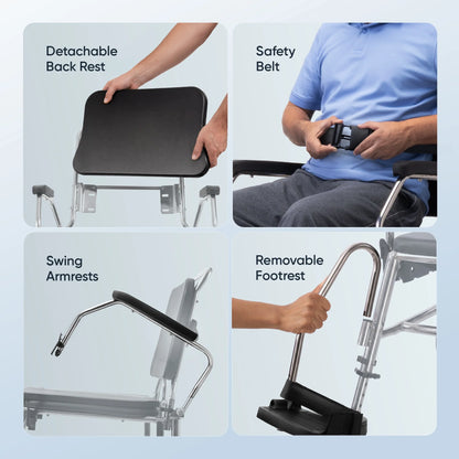 Frido Attendant-propelled Bariatric Wheelchair