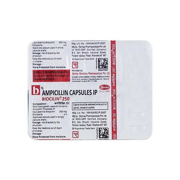 Biocilin 250mg Capsule 10'S