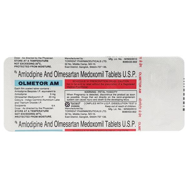 Olmetor AM 20mg Tablet 10'S