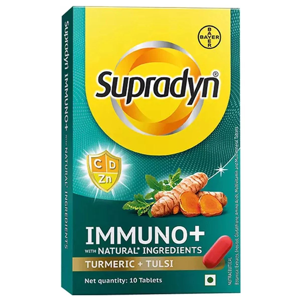 Supradyn Immuno+ Turmeric & Tulsi Tablets - 10 Tablets