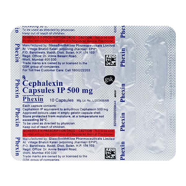 Phexin 500mg Capsule 10'S