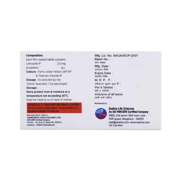 LETZOL 2.5 Tablet 5's