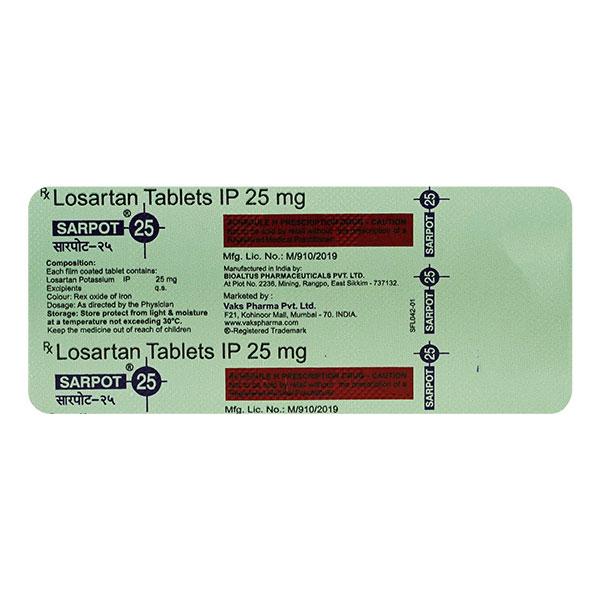 SARPOT 25mg Tablet 10's