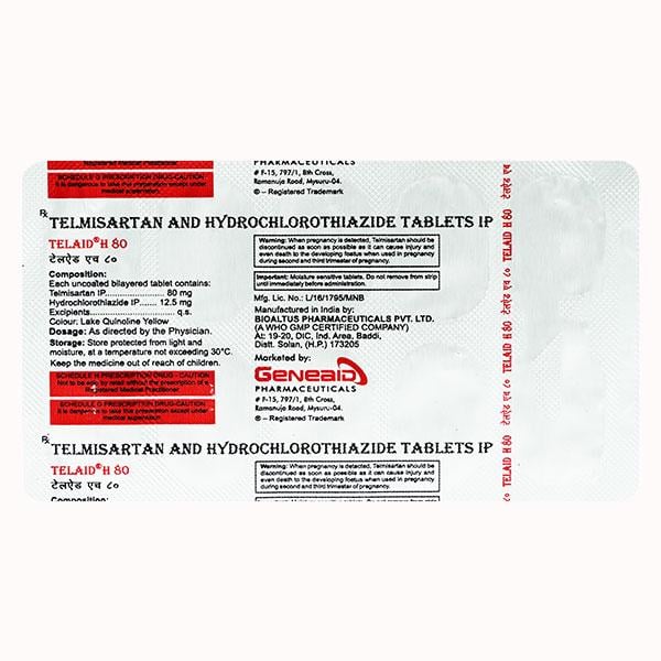 TELAID H 80 Tablet 10's