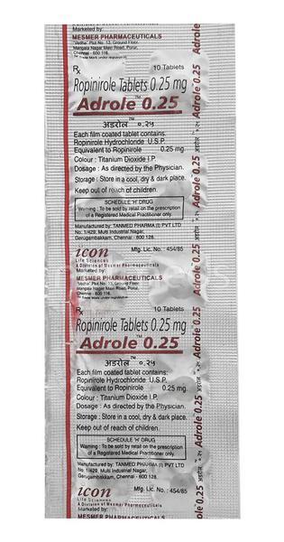 Adrole 0.25mg Tablet 10'S