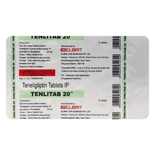 TENLITAB 20 Tablet 15's