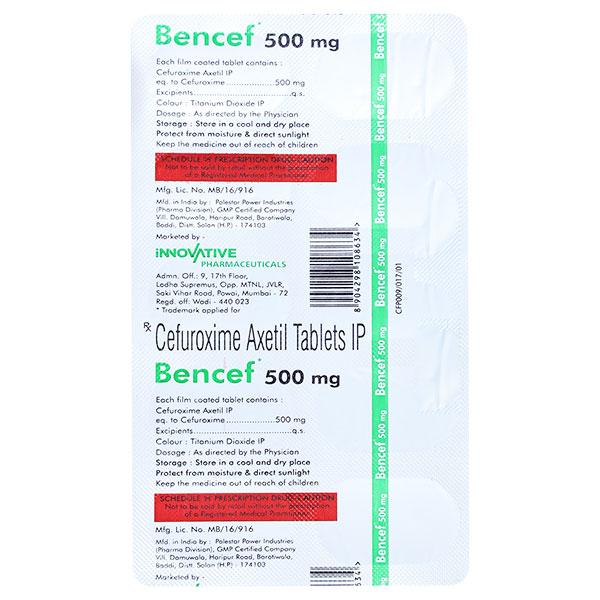 BENCEF 500 Tablet 10's