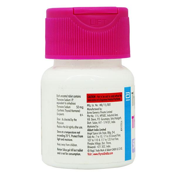Thyronorm 50mcg Tablet 120'S