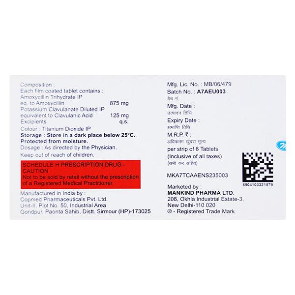 Moxikind CV 1gm Tablet 6'S