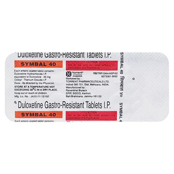 Symbal 40mg Tablet 10'S