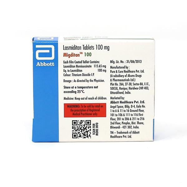 MIGDITAN 100 Tablet 4's