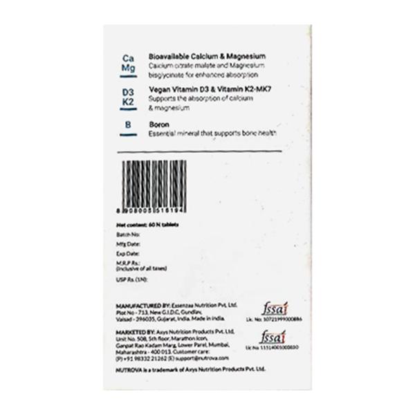 NUTROVA CALCIUM + MAGNESIUM VEG Tablet 60's