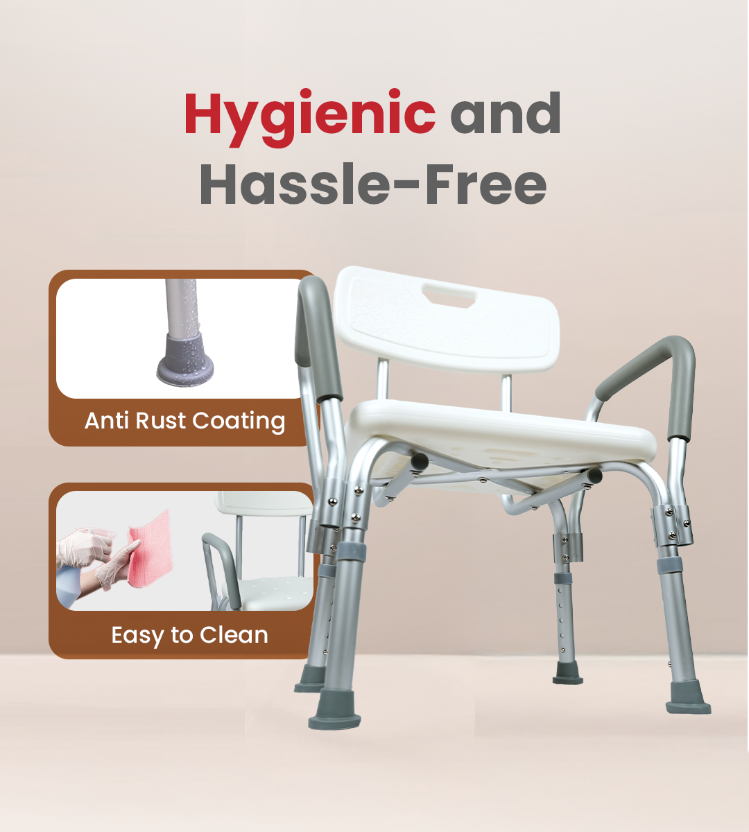 AGEasy Shower Chair for Shower Fall Prevention