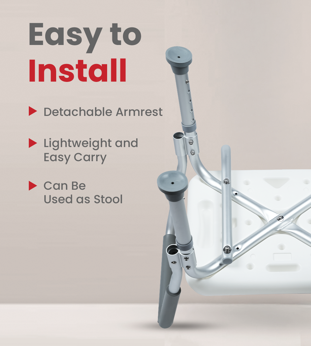 AGEasy Shower Chair for Shower Fall Prevention