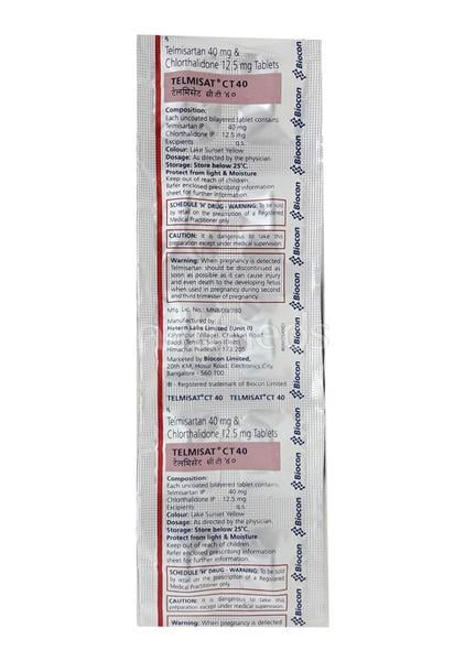 Telmisat CT 40mg Tablet 10'S