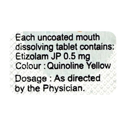 Etizep 0.5mg Tablet 10'S