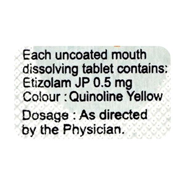 Etizep 0.5mg Tablet 10'S