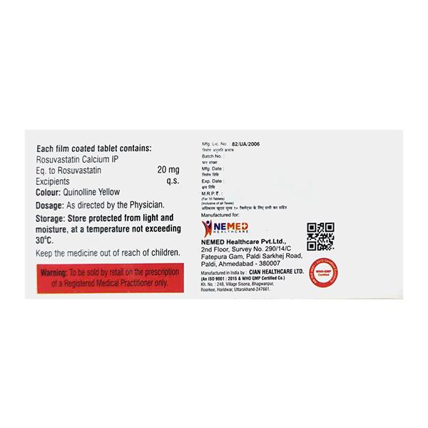ROSUMED 20 Tablet 10's