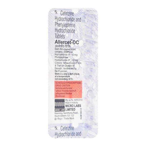 Allercet DC Tablet 10'S