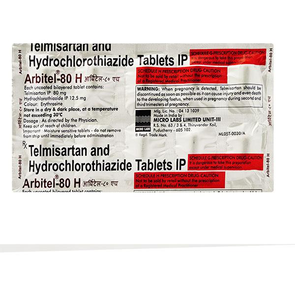 Arbitel H 80mg Tablet 10'S