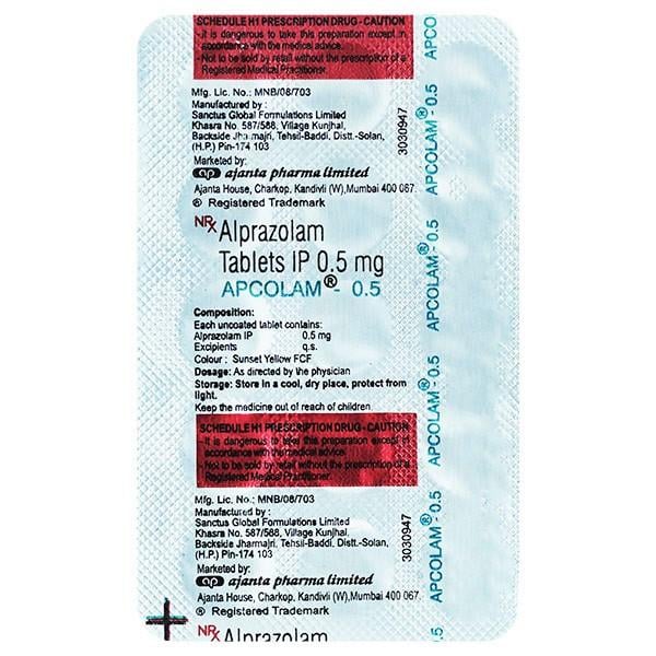 APCOLAM 0.5 Tablet 15's