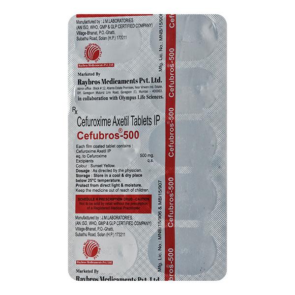 CEFUBROS 500 Tablet 10's