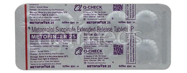 Metofin ER 25mg Tablet 10'S