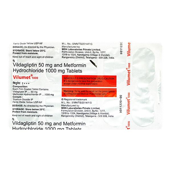 VILUMET 1000mg Tablet 10's