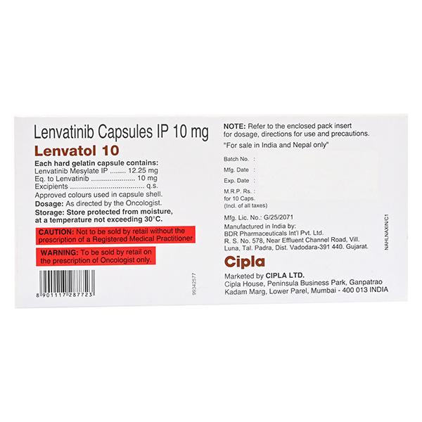 LENVATOL 10 Capsule 10's