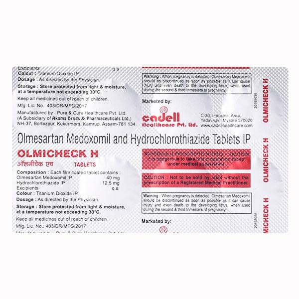 OLMICHECK H 40mg Tablet 10's