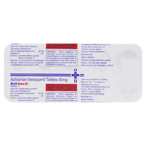 Azildac 40mg Tablet 10'S
