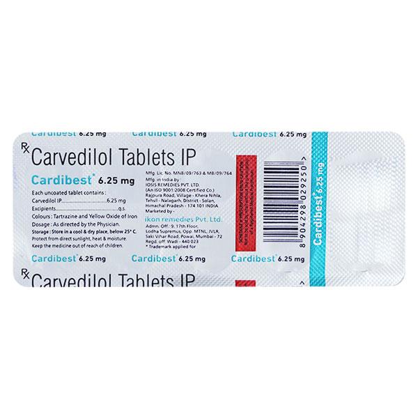 CARDIBEST 6.25 Tablet 10's