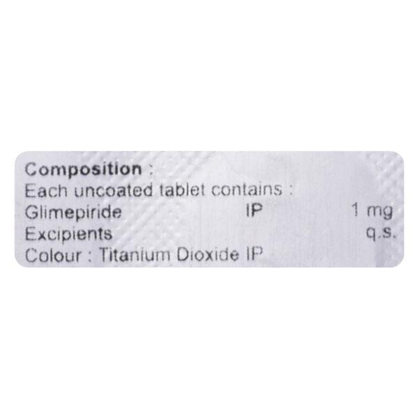 GLIMERIN 1mg Tablet 10's
